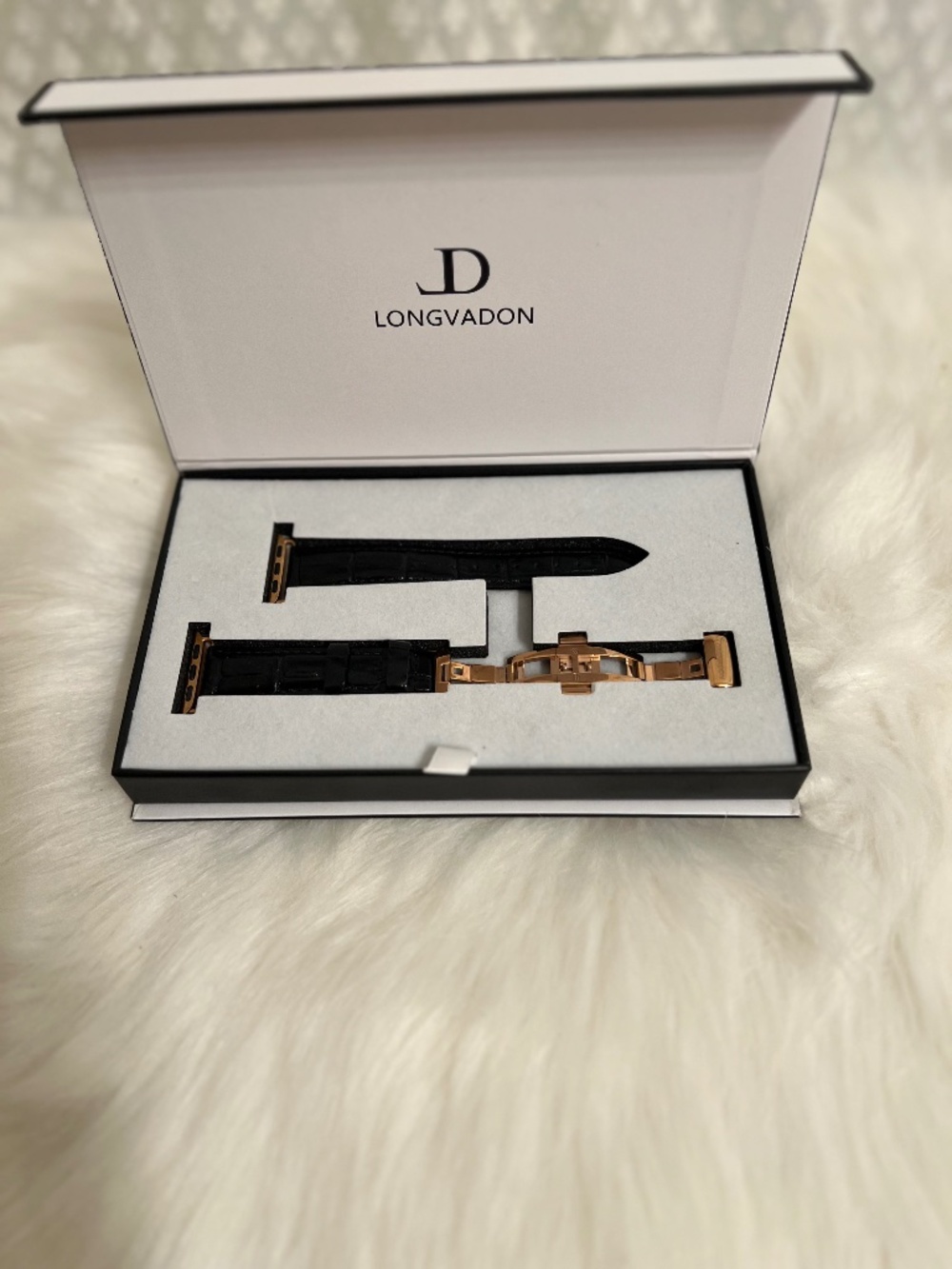 Longvadon Apple Watch band, leather 40mm